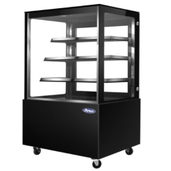 Vitrine réfrigérée vitre droite - 3 étagères en verre réglables avec LED - Référence WDG186HF