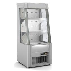 DOCRILUC Vitrine Murale Promotionnelle - Exterieur En Acier Plastifie Gris - Int Acier Epoxy Blanc - Capacite 200L - 640X640X1540 - 230V PRO-60 - PRO-