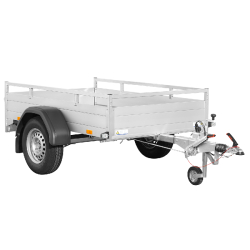 MAC ALU PRO SARIS MP 205 133 1350 1 - PTAC 1350 Kg - 1 essieu Freiné - 205 X 133 cm - Reference MCALU PRO BV135 - Remorque neuve, aluminium, bricolage/jardinage/vacances