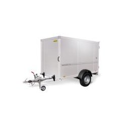 Remorque fourgon carrossée Humbaur - 2.02 m x 1.055 m x 1.50 m - panneau sandwich - PTC 750 kg - 1 essieu
