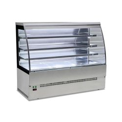 Vitrine réfrigérée self inox 90 cm - 4 niveaux éclairés - froid ventilé - ref produit syevself90