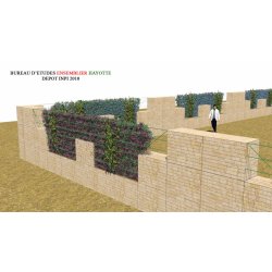 Mur béton gabion n°6 - Préfabriqué, sans fondation, hauteur 2 à 2.5m