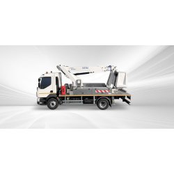 Camion châssis cabine 19t - Plateau 2t - Nacelle télescopique articulée homologuée TST