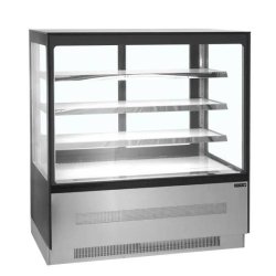 Vitrine réfrigérée 3 niveaux 90cm - 1.72 m² - inox / verre - LPD903F - neuf