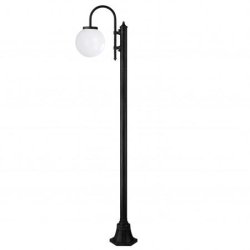 Lampadaire de parc BOOM - en forme de boules - IP43 E27 42W noir - livré avec son mât - hauteur totale 1915 mm