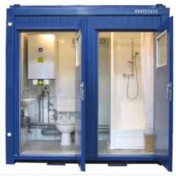 Bâtiment modulaire - Module sanitaire 8 pieds avec WC et douche - CTX DUO SWD