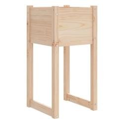 Helloshop26 - Jardinière bac lit surélevé plantes fleurs terrasse jardin 40 x 40 x 81 cm bois massif de pin marron 02_0037589 - marron Bois massif