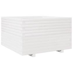 Helloshop26 - Jardinière bac lit surélevé plantes fleurs terrasse jardin 80 x 80 x 49,5 cm bois de pin massif blanc 02_0037920 - blanc Bois massif