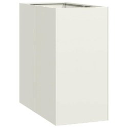 Helloshop26 - Jardinière pour extérieur 40 x 80 x 80 cm avec fond ouvert et robustesse design moderne en acier blanc 02_0051557 - vert acier 3000236