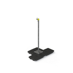 Mât de fixation sur structure existante pour antenne 5G - 40m - Modèle Ø114 H2000