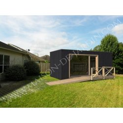 Studio de jardin - maison de jardin avec ossature bois - dimensions extérieures 665x300cm - 20m² - Paris