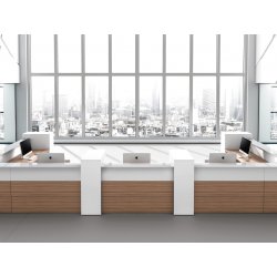 Banque d'accueil modulable et personnalisable - PROGRESS - Design élégant et matériaux haut de gamme