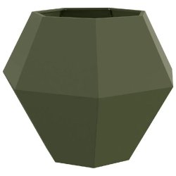 Helloshop26 - Jardinière rectangulaire pour fleurs et herbes 100 x 100 x 80 cm extérieur design moderne en acier vert olive - vert acier 3000237756982