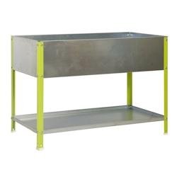 SimonRack Jardin urbain de 140 litres de capacité VERT/GALVA 850x900x600 mm (haut x largeur x profondeur) - vert métal 8435104941515
