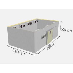 Chambre froide positive industrielle - TD CR-7200 - 7200 m3 - panneaux sandwich - porte coulissante