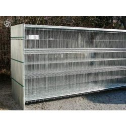 Clôtures mobiles à 2 tubes - Dimensions 3,50 m x 1,90 m - Galvanisées - Paquet de 55 panneaux