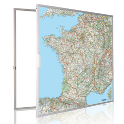 Diptyque sur mesure - Carte géographique personnalisée ou standard - Fixation murale ou sur pied