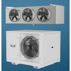 Groupe pour chambre froide fractionnée triphase gaz 452a 5°c -5°c 158m3 106m3 pour ta 32 °c - HMM401