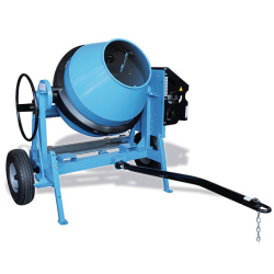 Bétonnière thermique professionnelle 350 L - 3 pales de malaxage - Facile à utiliser et transporter