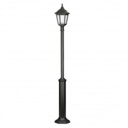 Lampadaire 1 tête -clic-clac 4 -ip44 - e27 - style rustique - verre transparent hauteur totale 1 910 mmnoir