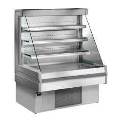 Gastronoble Vitrine self-service réfrigérée Mandy grise 1200mm - 1200 x 755 x 1330 mm - ZOIN - gris inox FP979-120