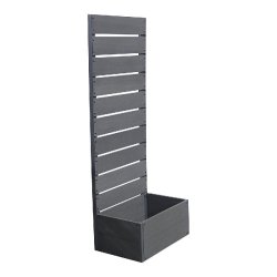 Helloshop26 - Jardinière bac à plante fleur avec brise-vue Heerde bois composite 150 x 56 x 38 cm gris - gris Bois massif 3000224726462