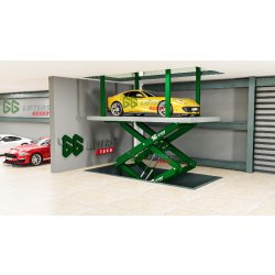 Élévateur hydraulique à ciseaux pour voiture - Plateforme personnalisée avec toit en option