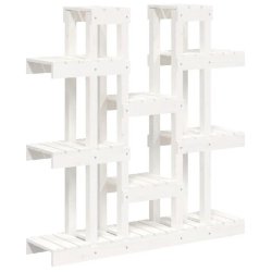 Helloshop26 - Support à plantes élégant jardin salon 104,5 x 25 x 109,5 cm en bois de pin blanc 02_0048468 - blanc Bois massif 3000235302419