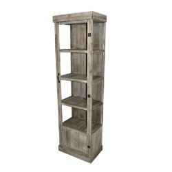 Vitrine colonne Héritage L59xP39xH200cm avec serrure - Epaisseur bois 18mm
