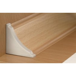 Kit de finition pour profil d'étanchéité - gris - avec 4 embouts pour plan de travail