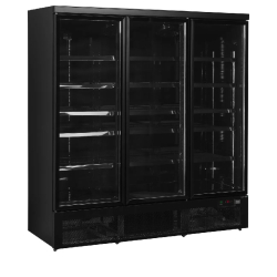 Vitrine réfrigérée noire Atom Maxi C3DBB - 3 portes  TEFCOLD