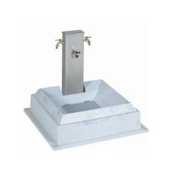Sourcevac - Borne de distribution d'eau potable et de vidange camping-car en inox 316L et gris