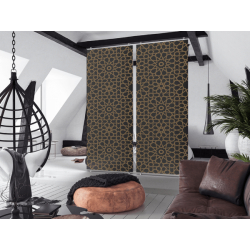 Cloison amovible - MEDINA LUXE - aluminium et toile tendue - sur mesure