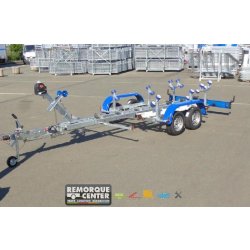 Porte bateau - remorque cassante - SW1405 - PTAC : 1800Kg - 2 essieux - Sun Way - Transport de bateaux/ kayaks/ jet-ski - Référence SW1405M16