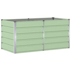 Helloshop26 - Jardinière moderne design industriel 160 x 80 x 75 cm assise robuste et élégante en acier vert 02_0059267 - vert acier 3000241034984