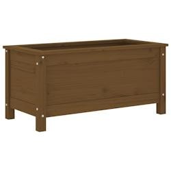 Helloshop26 - Jardinière bac lit surélevé plantes fleurs terrasse jardin 82,5 x 40 x 39 cm bois massif de pin marron 02_0037934 - marron Bois massi