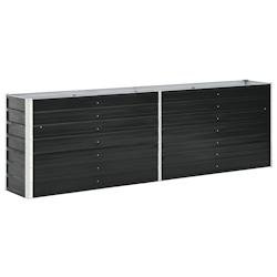 Helloshop26 - Jardinière lit surélevé plantes fleurs jardin acier galvanisé 240 cm anthracite 02_0001099 - métal 3000074581532