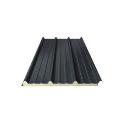Panneau sandwich de toiture 60 mm bleu ardoise RAL 5008 - 1 m x 3,10 m