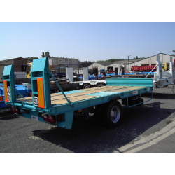Remorque 1 essieu central à plateau basculant - Porte engins type R1CB8 - PTC 10T