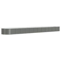 Helloshop26 - Jardinière bac lit surélevé plantes fleurs terrasse jardin de jardin acier enduit de poudre 512 x 80 x 36 cm gris 02_0039668 - gris a