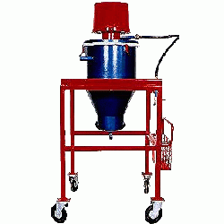 Aspirateur industriel pneumatique sur silo - 100 ou 200 litres - Vidange facile avec clapet - Châssis fixe ou sur roulettes