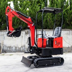Mini-pelle 1 tonne moteur Koop 7 kW 1 cylindre avec bras pivotant et train de chenilles extensible MW Tools MG10F