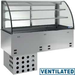 Élément cuve et vitrine réfrigérée ventilée à 2 niveaux - GN 1/1 - DPA/RVF212