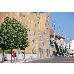 Lampadaire urbain Sara - LED 250W - Acier galvanisé - 9,70 m - Double système d'éclairage croisé