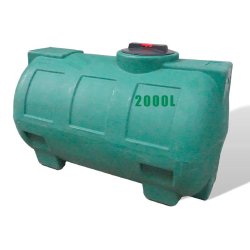 Réservoir eau de pluie PE type CHO - 2000L - Vert - Polyéthylène - Non enterrable