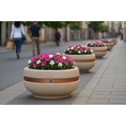 Jardinière pour collectivités Tiziano en béton finition personnalisable - Article 350