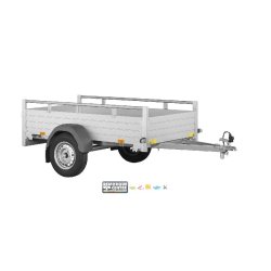 Remorque bagagère en aluminium - MCALU PRO - 1 essieu - PTAC 750 Kg - 205 x 113 cm - Référence MP 205 113 750 1