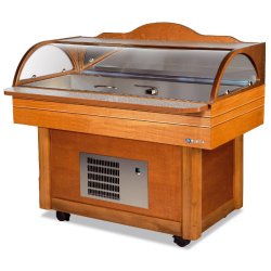 Vitrine réfrigérée à poissons - SCAIOLA - Cuve inox, éclairage LED, froid statique, gaz R452a