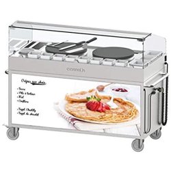 Chariot à crêpières double 40 encastrées