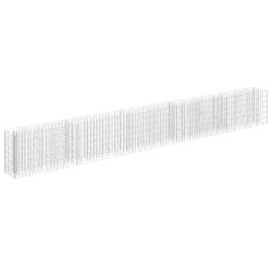 Helloshop26 - Jardinière lit surélevé plantes fleurs jardin à gabion acier galvanisé 450 x 30 x 60 cm 02_0001299 - acier 3000076691536